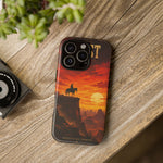 Western Sunset Cowboy Phone Case | Rugged Protective Cover