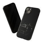 Black Classic C10 Truck Phone Case | Vintage Pickup Reflection, Minimal Auto Design