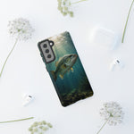 Largemouth Bass Phone Case, Sunlit Underwater Tough Cover, Gift