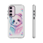 Pastel Panda Phone Case, Glitch Color Block Cover