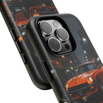 Orange Datsun 240Z on Rainy City Street phone case | Tough Cases