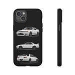 R32 Skyline Phone Case White, Three-View Vector Cover, Gift GTR Fans