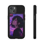 Melancholy Anime Girl Phone Case Vaporwave Tough Case