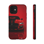 Red Mustang Art Phone Case, GT500 American Muscle Car Tough Cover