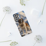 Saint Bernard Dog Phone Case | Mountain Snow Scene, Protective Tough Case