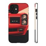 Red Classic GTO Car phone case | Tough phone cover, vintage muscle car design