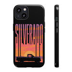 Silverado sunset truck Phone Case | Retro pickup silhouette