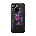 Neon Anatomical Skeleton Phone Case | Internal Displacement Art