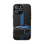 Mach 1 Mustang Phone Case, Blue 69 Muscle Car Stripe Studio Cover