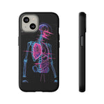 Neon Anatomical Skeleton Phone Case | Internal Displacement Art