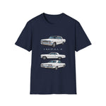 Classic 1963 Chevy Impala Illustration T-Shirt | Vintage Car Trio