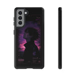 Melancholy Data Poster Phone Case, Glitch Anime Sky Tough Cover