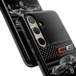 Black C6 Phone Case American Sports Car Tough Cover Gift