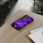Neon Dragon Smoke Trail Vaporwave Art Tough Phone Case
