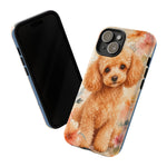Miniature Poodle Whimsical Watercolor Art Tough Phone Case