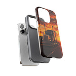 Classic Semi Truck Sunset Highway Phone Case Tough Case
