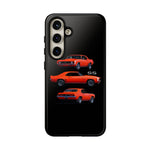 1969 Camaro SS Orange Triple View Muscle Car Tough Phone Case