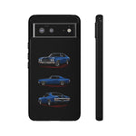 1970 Chevelle SS Phone Case Blue, Three-View Vector Tough Cover