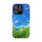 Bubbles Over Grass phone case | Tough Cover