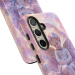 Cherub Cloud Throne Phone Case, Pastel Marble 3D Render Cover