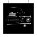 1970 Chevy Chevelle SS Poster Wall Art Print Classic Muscle Car Garage Decor