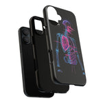 Neon Anatomical Skeleton Phone Case | Internal Displacement Art