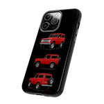 Early Bronco Phone Case Red, Three-View Truck Vector Cover