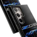 Blue C7 Z06 Sports Car Tough Phone Case Track Style Cover Gift