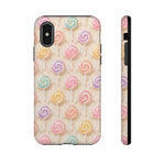 Pastel Swirl Lollipops Tough Case | Candy Pattern Phone Cover