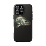 Snook Fishing Phone Case, Saltwater Portrait Black Cover, Gift