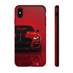 Red Mustang Art Phone Case, GT500 American Muscle Car Tough Cover