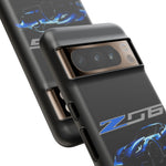 Blue C7 Z06 Sports Car Tough Phone Case Track Style Cover Gift