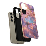 Floating Pool Deck Phone Case, Pastel Cloud 3D Render Cover