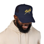 Soho Retro Trucker Hat Neon 80s Script Foam Snapback Vintage NYC Streetwear Synthwave Style