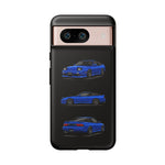 Blue 180SX JDM Sports Car Phone Case Tough Multi View
