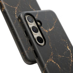 Black Gold Marble Pattern Phone Case | Tough Case