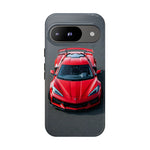 Red C8 Z06 Track Wing Tough Phone Case Cover Gift Art