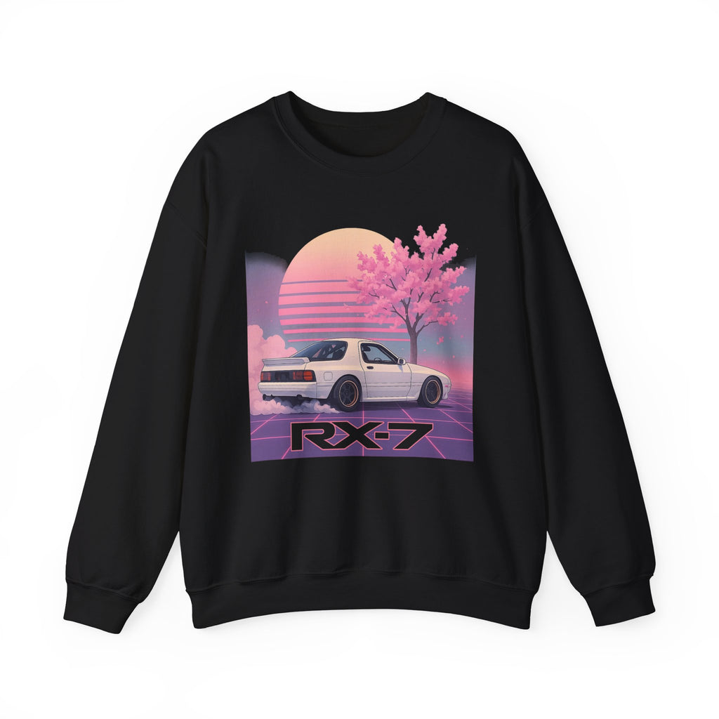 Mazda RX-7 Vaporwave Sweatshirt – Retro Japanese Car Aesthetic