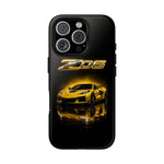 Z06 Corvette Phone Case, Yellow Neon Chrome Studio Cover