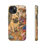 Guilty French Bulldog Phone Case, Confetti Watercolor Cover