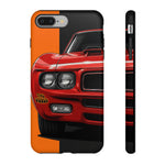 GTO The Judge Red Muscle Car Illustration Phone Case | Retro Classic Car