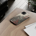 Autumn Temple Steps phone case | Japanese watercolor landscape cover
