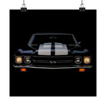 1970 Chevy Chevelle SS Poster Classic Muscle Car Wall Art Print Vintage Retro