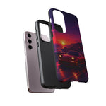 FD RX-7 Retro Sunset Sports Car Tough Case | Neon Vaporwave Beach Drive