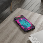 Neon Flamingo Pool Vaporwave Art Tough Phone Case