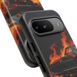 Black Charger Classic Muscle Flames Tough Phone Case Cover Gift