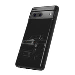 Black Classic C10 Truck Phone Case | Vintage Pickup Reflection, Minimal Auto Design