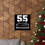 1955 Chevy 210 Bel Air Poster Wall Art Print Classic Car Garage Decor Gift 55