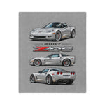 2007 Z06 C6 Velveteen Microfiber Blanket | Car enthusiast throw