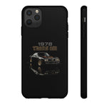 1978 Trans Am Phone Case Featuring Black Firebird Muscle Car Artwork
